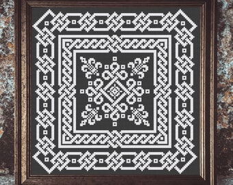 Celtic Monochrome Sampler Cross Stitch Pattern Nordic cross stitch pattern Celtic Knots embroidery, Cross Stitch PDF, Monochrome Embroidery