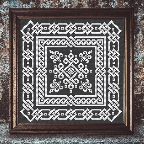 Celtic Monochrome Sampler Cross Stitch Pattern Nordic cross stitch pattern Celtic Knots embroidery, Cross Stitch PDF, Monochrome Embroidery