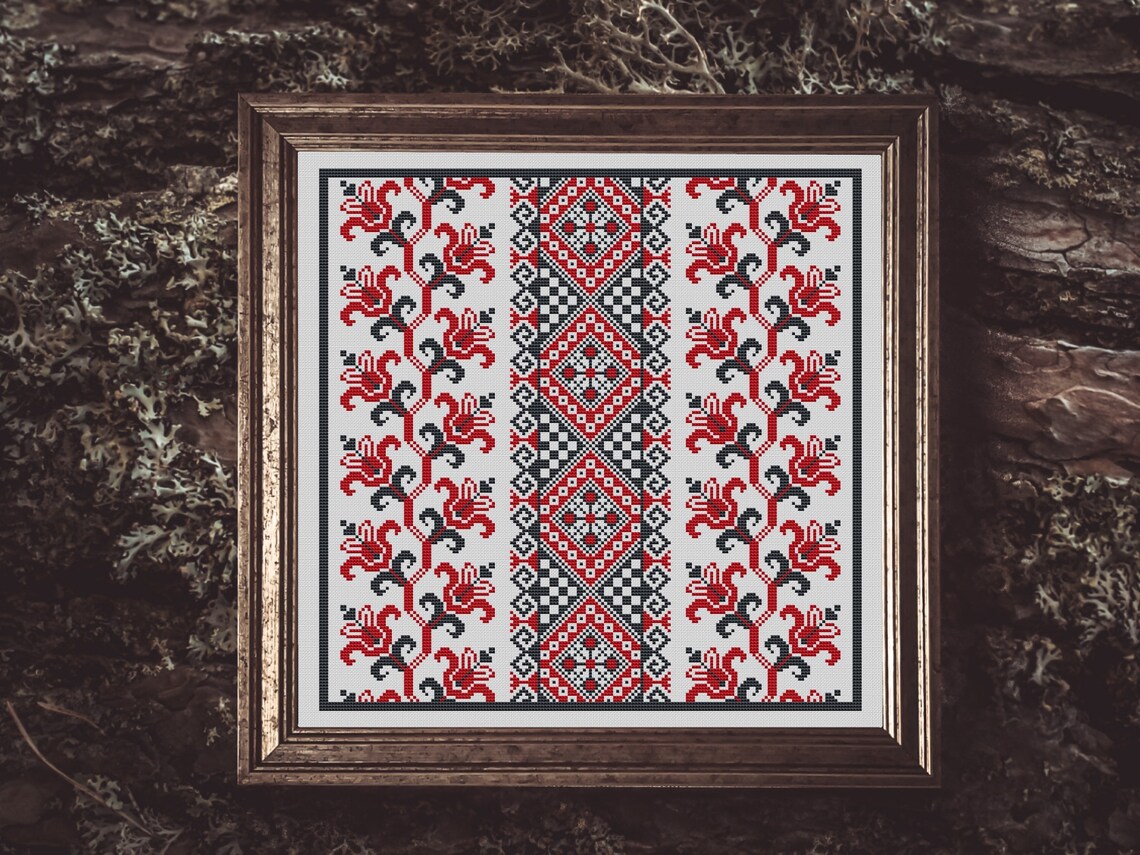 Ukrainian Cross Stitch Pattern Traditional Ornament Ukraine Etsy