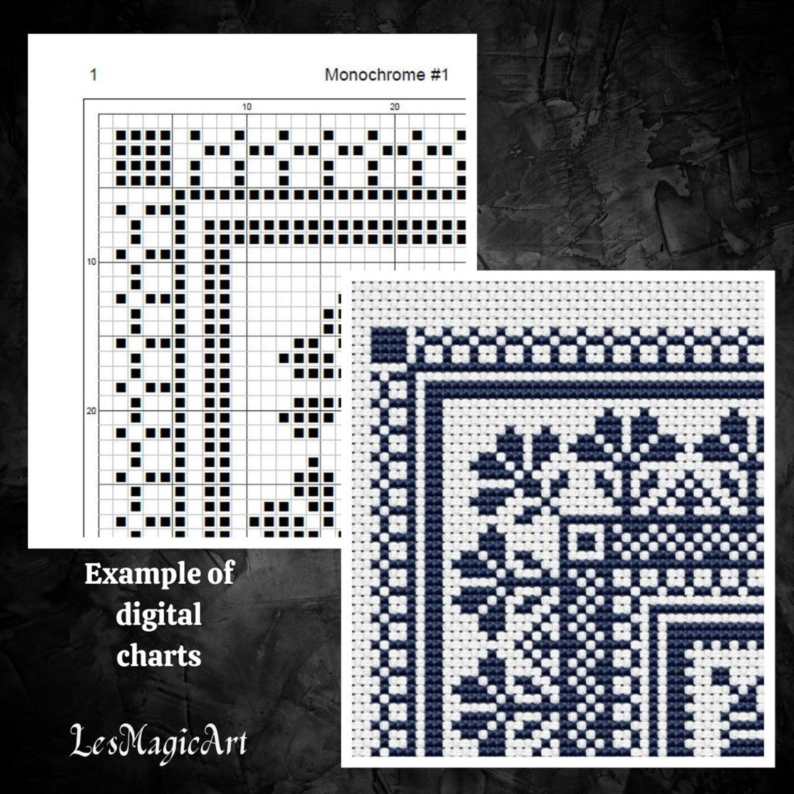 Monochrome Sampler Cross Stitch Pattern Instant Download PDF Etsy