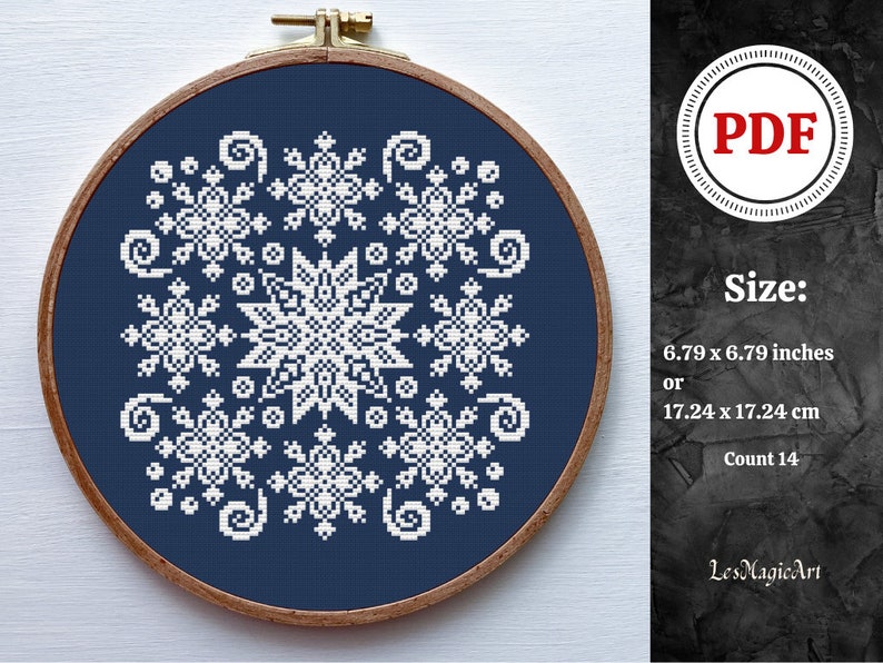 Monochrome Cross Stitch Pattern Instant Download PDF Etsy