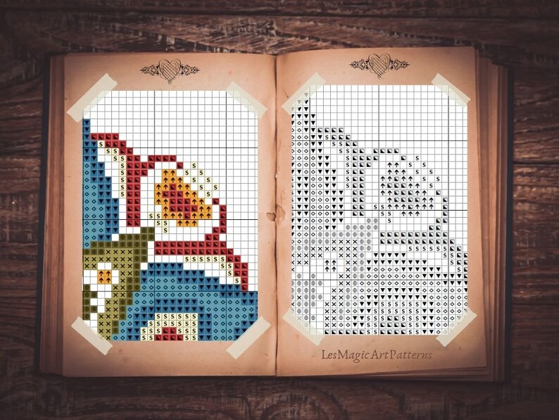 Flower Mandala Cross Stitch Pattern Black Aida Cross Stitch Etsy