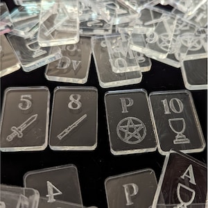 Le tarot transparent le plus minimaliste, 80 pcs avec pochette en velours