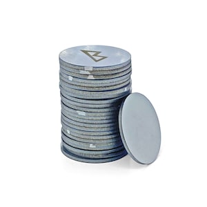 Circle Steel Runic Set, 25 pcs with velvet pouch | Metal Runes Elder Futhark