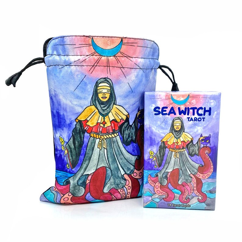 Sea Witch Tarot Kit 78 Cards Deck Bag and Cloth | Etsy