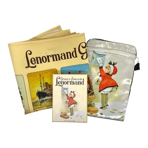 Conjunto de cartões postais da vovó Lenormand, bolsa e pano Grand Tableau