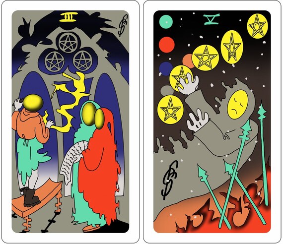 Feldman Sisters Tarot Deck: Indy Art, 78 Cards - Etsy