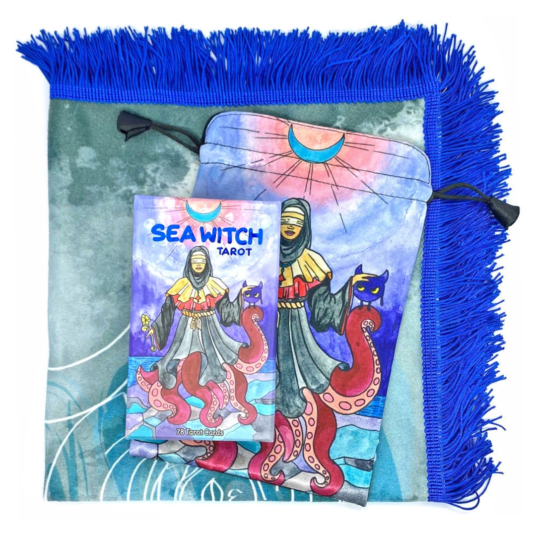 Sea Witch Tarot Kit, 78 Cards Deck, Bag and Cloth - Etsy
