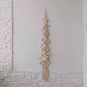 Macrame Cottagecore Handmade Macrame Flower Wall Hanging: Boho Cottagecore Decor - Etsy