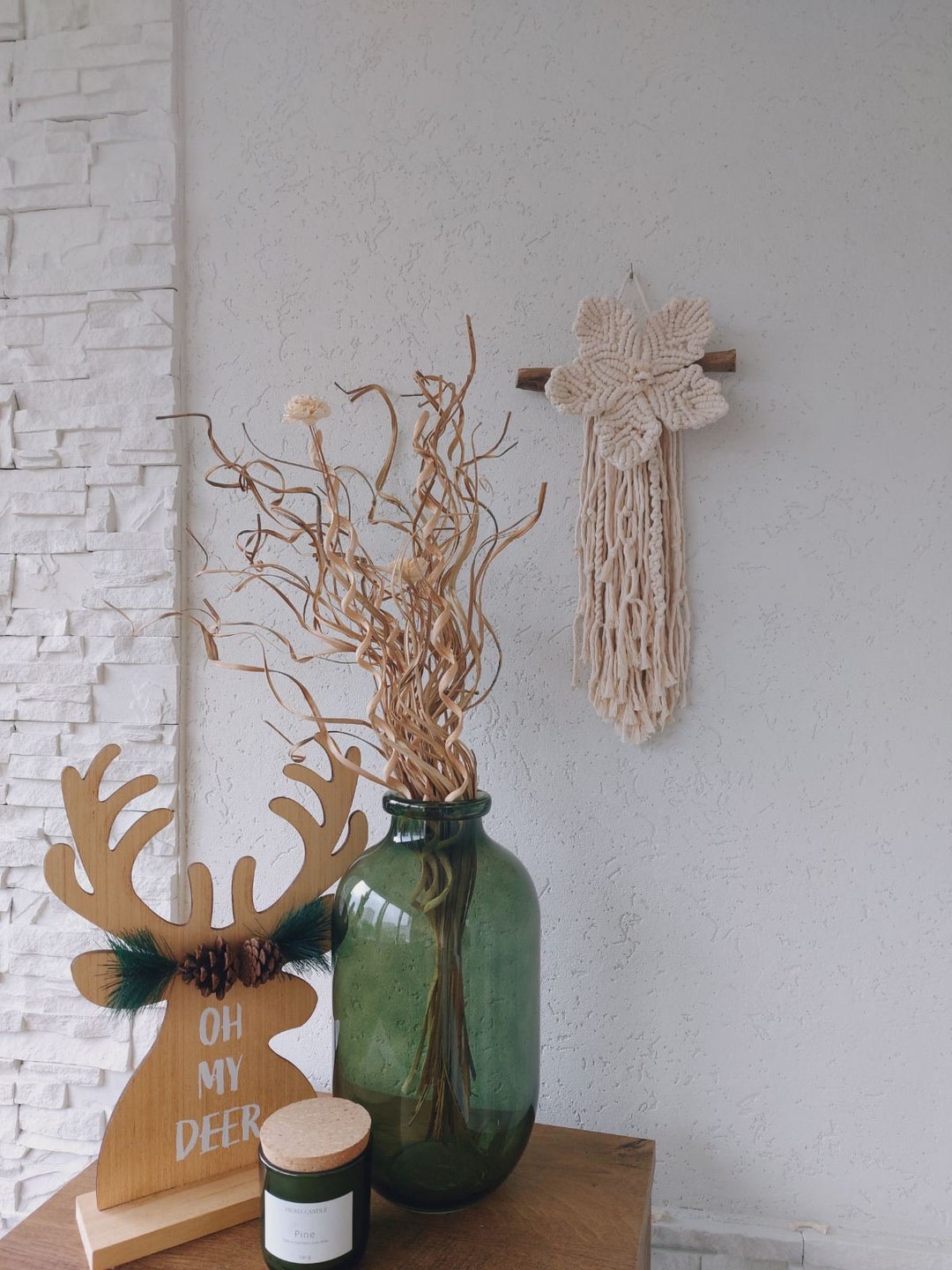 Macrame Cottagecore Ivory Macrame Flower Wall Hanging Boho Cottagecore Decor - Etsy