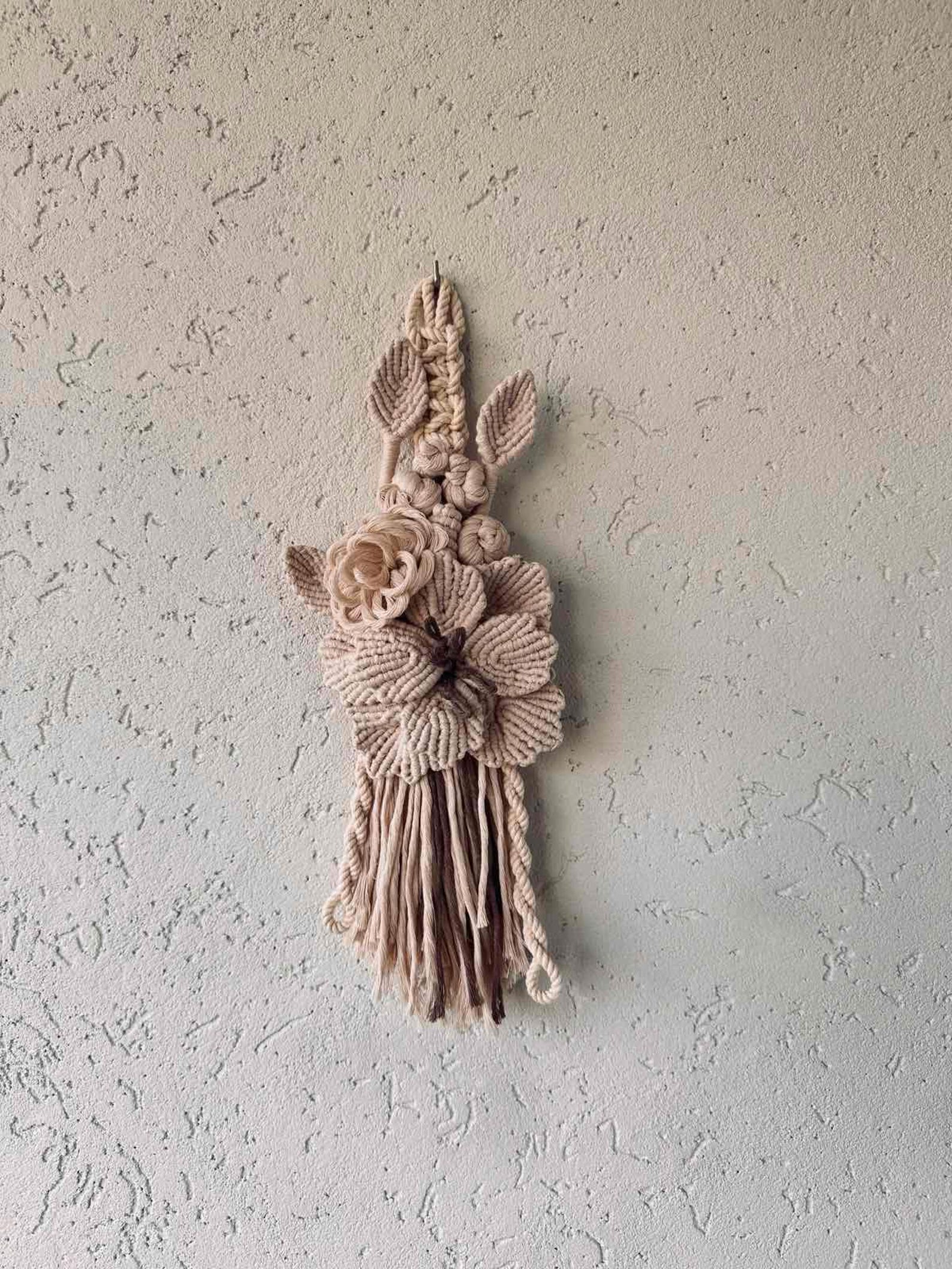 Macrame Cottagecore Handmade Macrame Flower Wall Hanging Floral Boho Cottagecore Decor - Etsy