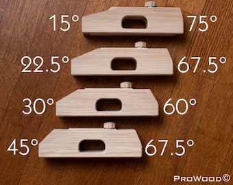 Kumiko Professional Kit 4 pcs oak - 15,75 30,60,45,22.5,67.5, angles. (Woodworking jigs)