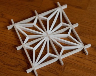 Set of stripes for kumiko ornaments - Windmill, Tortoise, Asanoha Mitsukude, Izutsu-Tsugi, Asanoha.