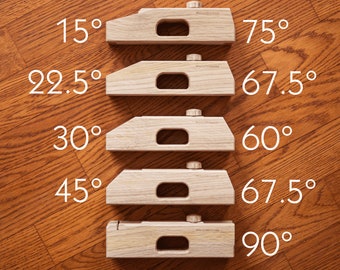 Kumiko Professional Kit 5 pcs oak - 15,75 30,60,45,22.5,67.5,90, angles. (Woodworking jigs)