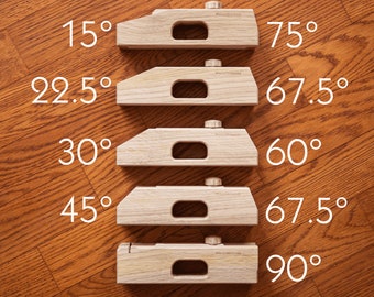 Kumiko Professional Kit 5 stuks eiken - 15,75 30,60,45,22.5,67.5,90, hoeken. (Houtbewerkingsmallen)