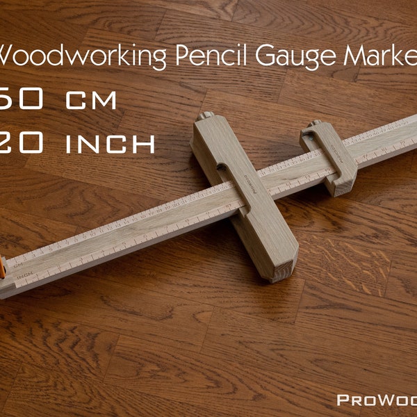 Wooden woodworking Pencil Gauge Marker 50cm 20inch Tumbler Pencil Gauge Marker Scribe double-sided marking/beam compass