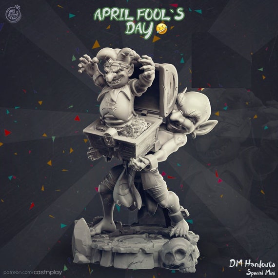 April Fools Goblin Jack In A Box Cast N Play Rpg Miniature Dnd Etsy
