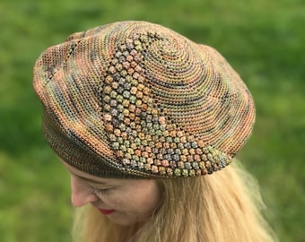 Crochet Beret Pattern, Vintage 30s Beret Tam PDF, Vintage Crochet Beret Hat Downloadable Pattern, Crochet Hat Pattern PDF
