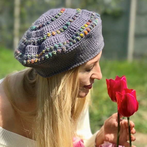 Quick Beret Crochet Pattern, Instant Download, Slouchy