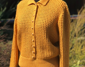 Knitting Patterns 1940s Sweater, Vintage Jumper Downloadable PDF, 1940s Knitting pattern, Vintage Knit Blouse Pattern