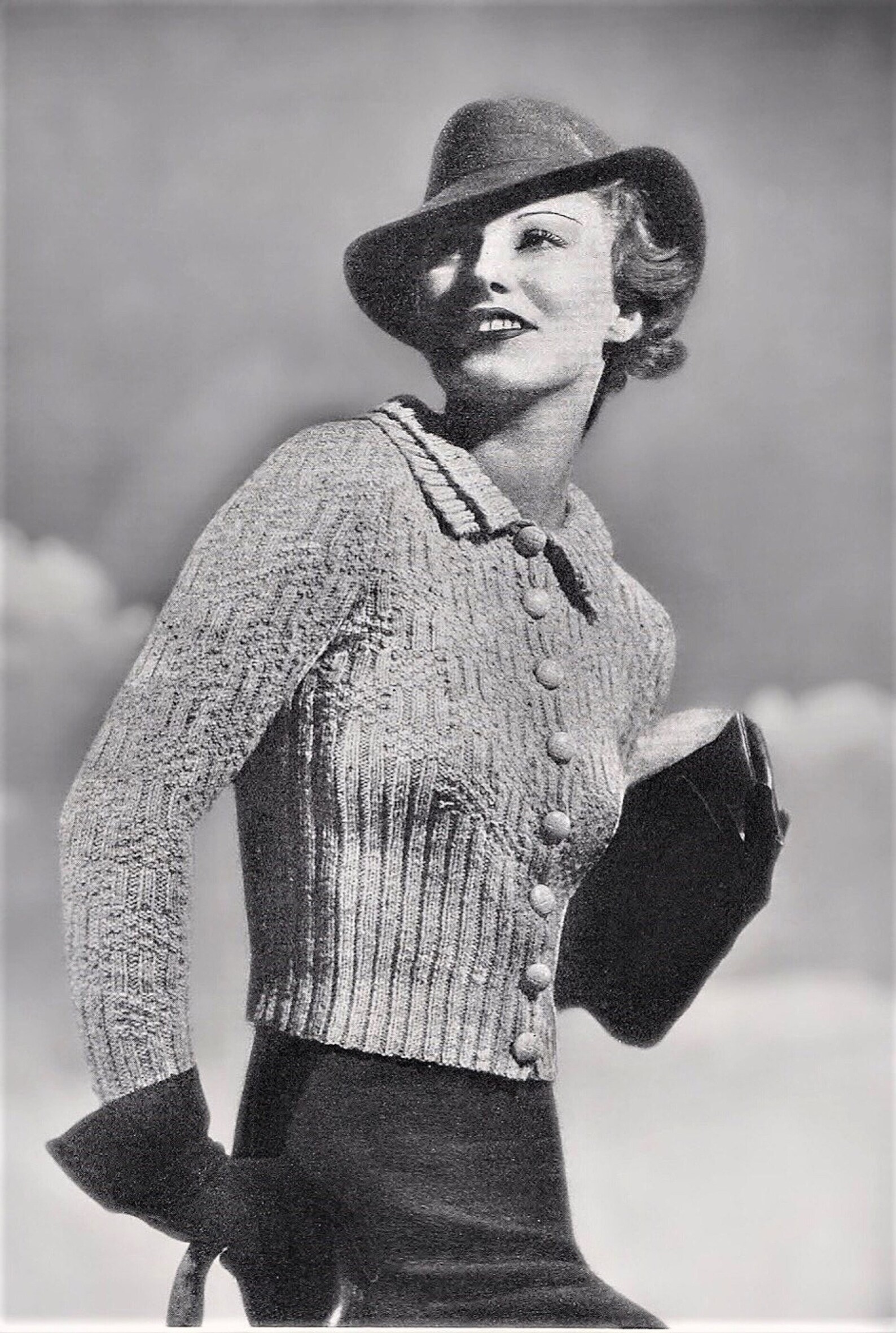 Cardigan vintage d'occasion - Vêtements