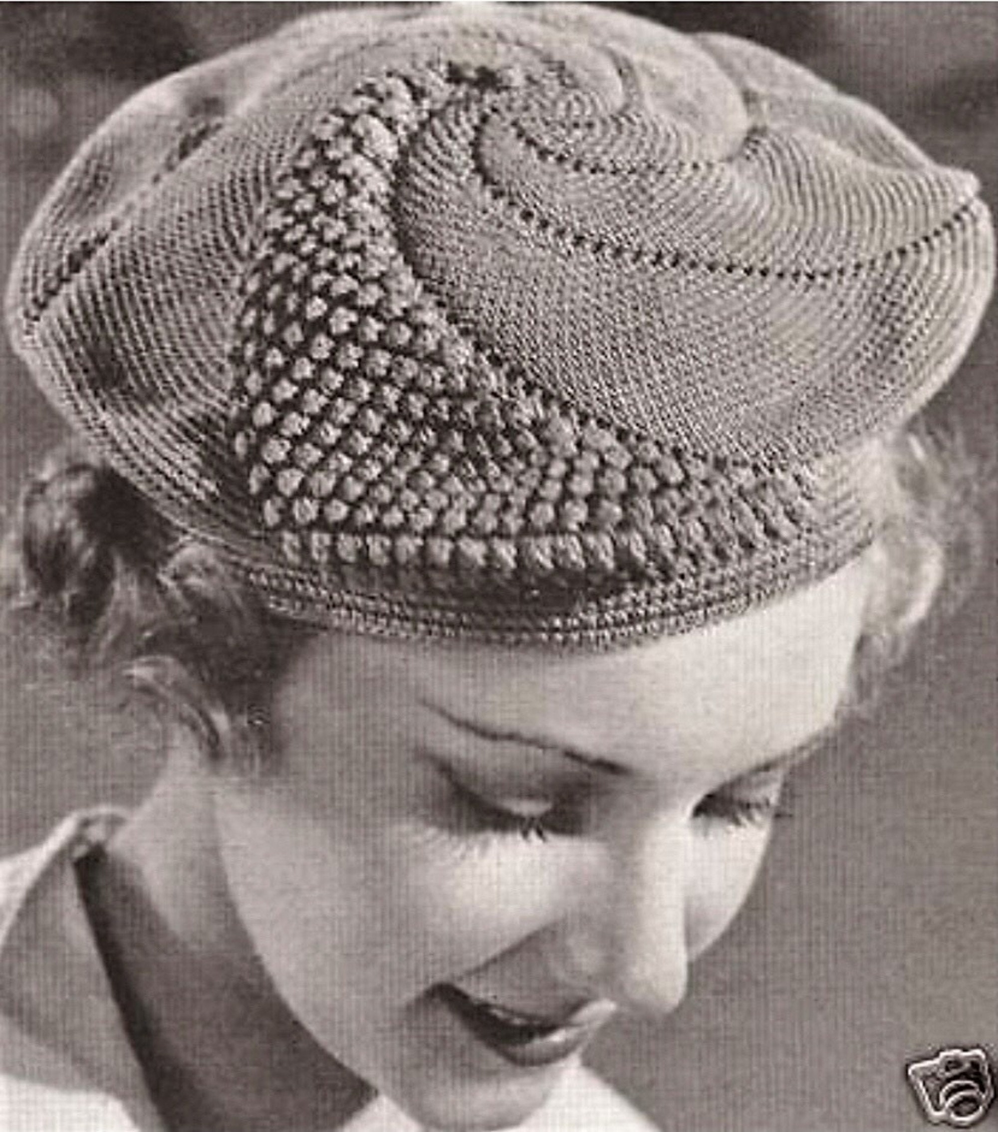 Crochet Beret Pattern 30s Vintage Beret Hat PDF Vintage - Etsy