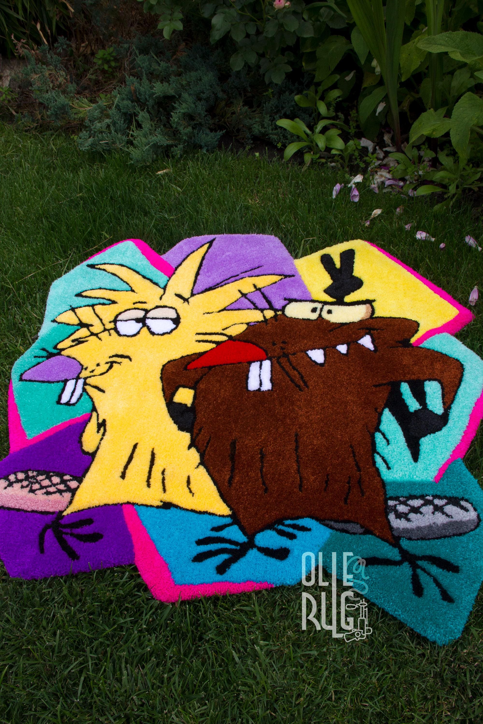 Angry Beavers Rug: Handmade 90s Cartoon Nostalgic Decor - Etsy