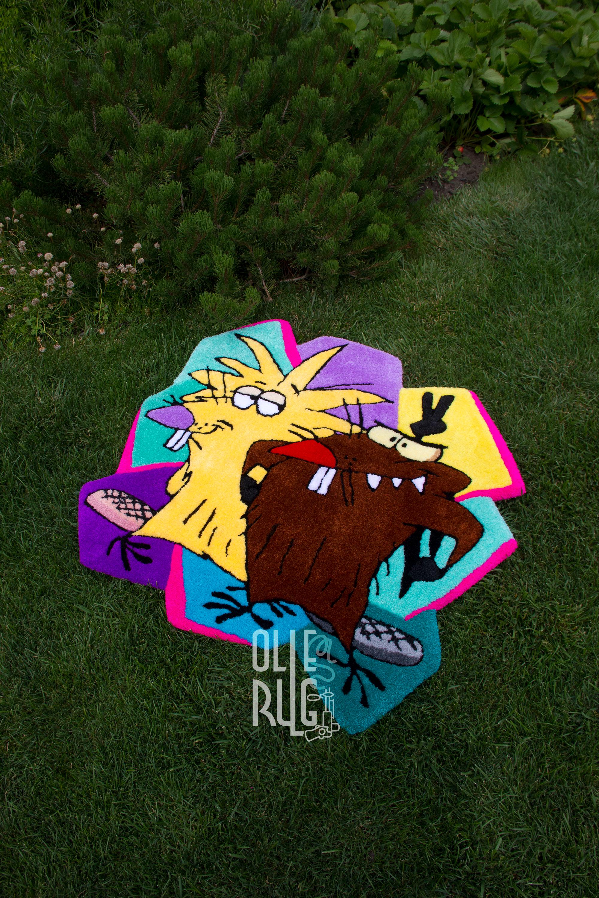 Angry Beavers Rug: Handmade 90s Cartoon Nostalgic Decor - Etsy