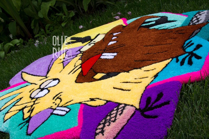 Angry Beavers Rug: Handmade 90s Cartoon Nostalgic Decor - Etsy