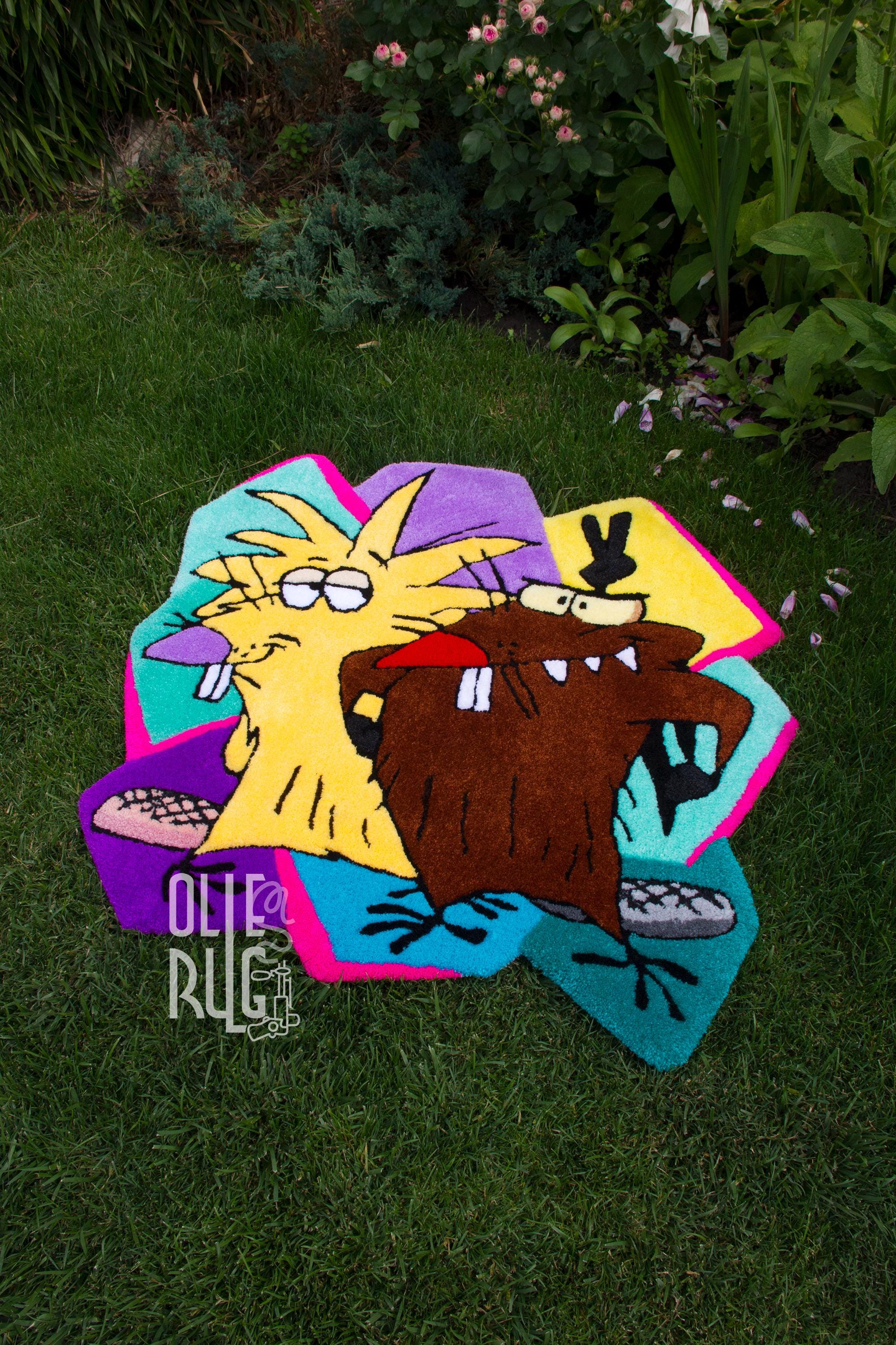 Angry Beavers Rug: Handmade 90s Cartoon Nostalgic Decor - Etsy