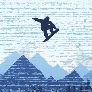 Vintage Snowboard Graphic Wall Art 2.0 - Digital Download