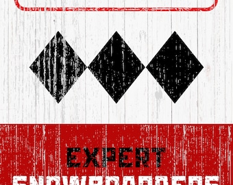 Expertos Snowboarders Only Wall Art 2.0 - Descarga digital
