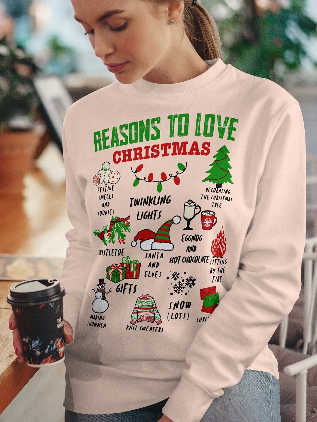 Retro Christmas Sweatshirt Reasons Why I Love Christmas - Etsy