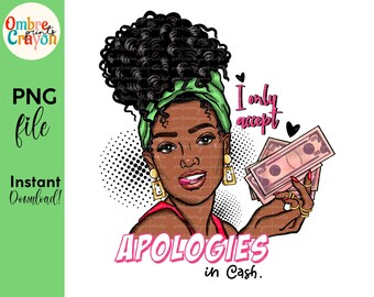 Afro Goddess PNG: Boss Lady Sublimation Design (Digital Download)