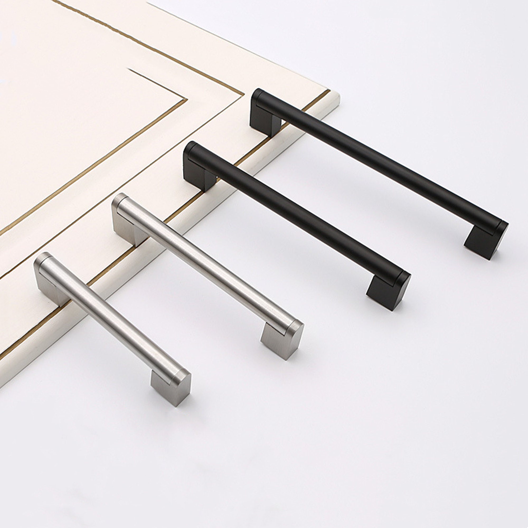 Matte Black Drawer Pullsblack Stainless Pulls for Etsy