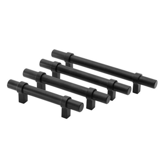 Black Modern Cupboard Handles Stainless Steel Handle Round - Etsy