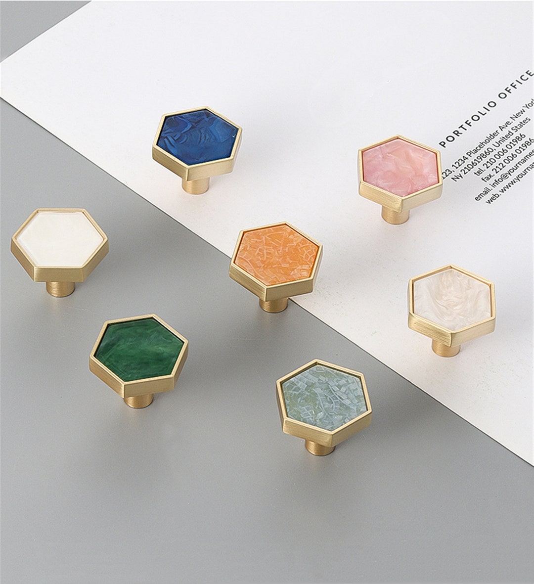 Brushed Brass Knobs Solid Brass Knobs Etsy