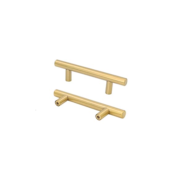 4.25 Inch(C-C) Brushed Brass Cabinet Handles (108mm，Customized Size)