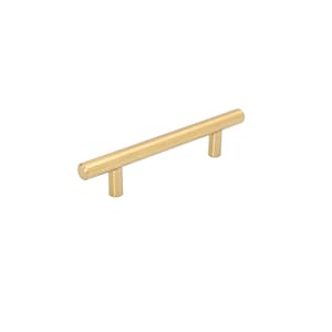 3.25 Inch Brushed Brass Cabinet Pulls Gold Kitchen Hardware - T Bar Handles - Hole Centers(3.25", Customized Size)