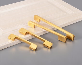 Aluminium lade trekt gouden kabinet handgrepen - lange serie - Gat Centers (96mm, 128mm, 160mm, 192mm, 288mm, 384mm, 448mm, 500mm, 700mm, 900mm)
