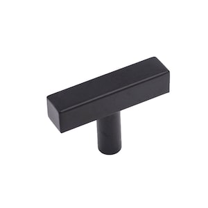 Matte Black Cabinet Knobs Furniture Hardware Drawer Pulls - Stainless Steel Cabinet Handles - Hole Centers(Knob，2.5"，3")