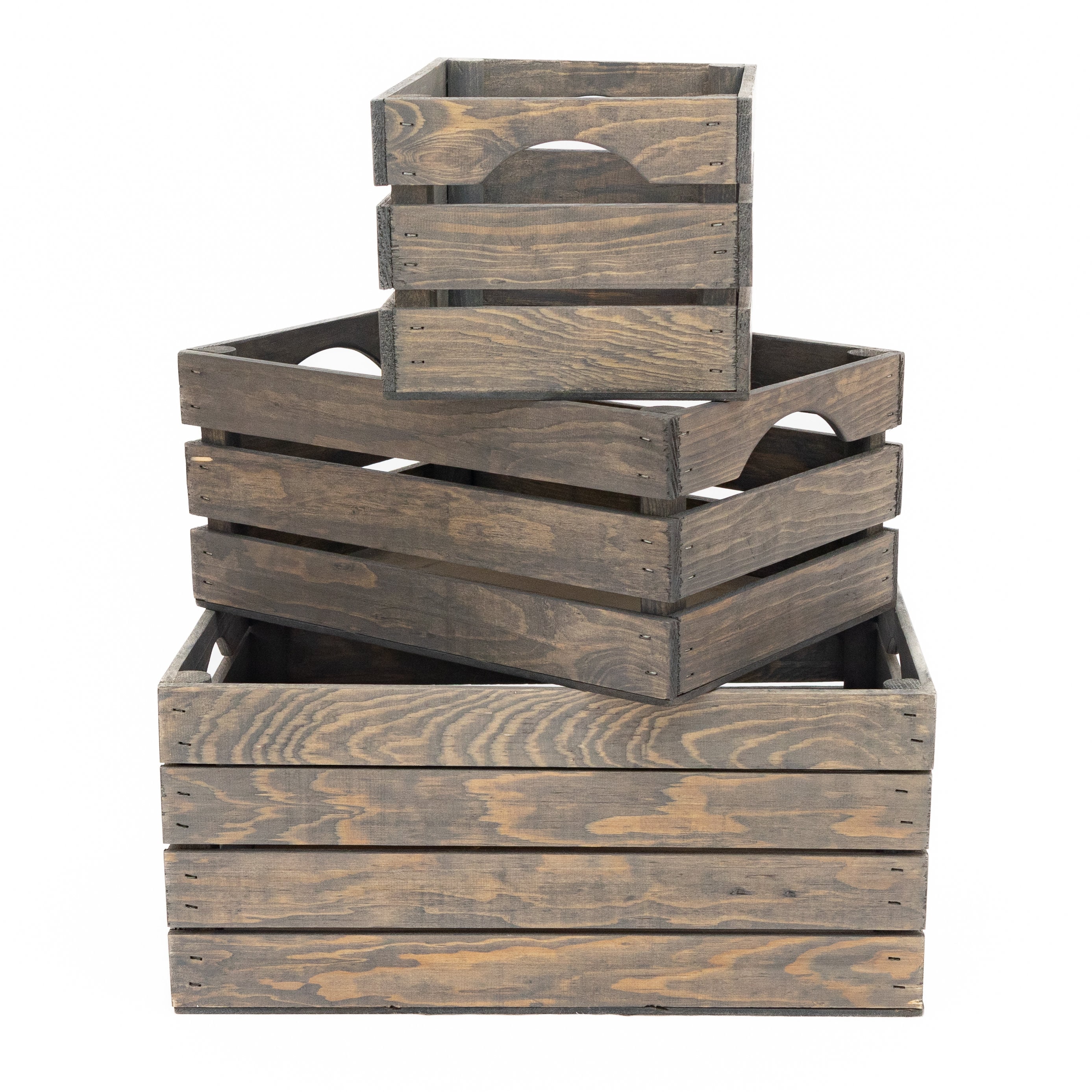 Rustic Wooden Crates Made From Natural Pine Wood set of 3 - Etsy