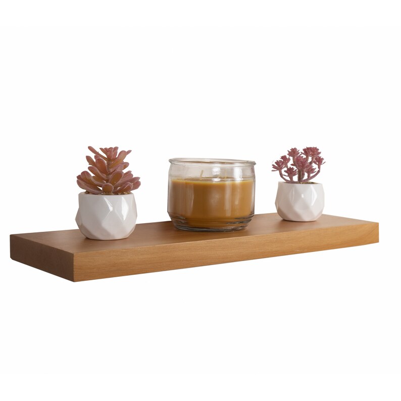 Rustic Wood Floating Shelves Spanish Cedar Straight Edge Etsy