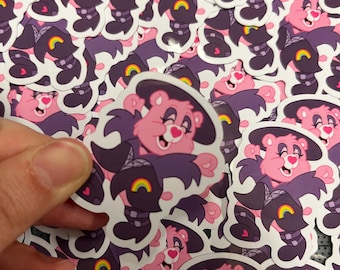 Cheerful Goth Bear Sticker