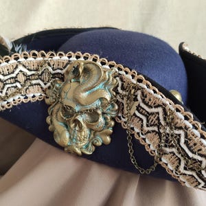 Stylish Pirate Tricorn Hat – Perfect for Festivals Cosplay & Taverns