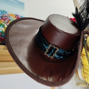 Spanish ren faire pirate or nobleman hat or musketeer hat for cosplay