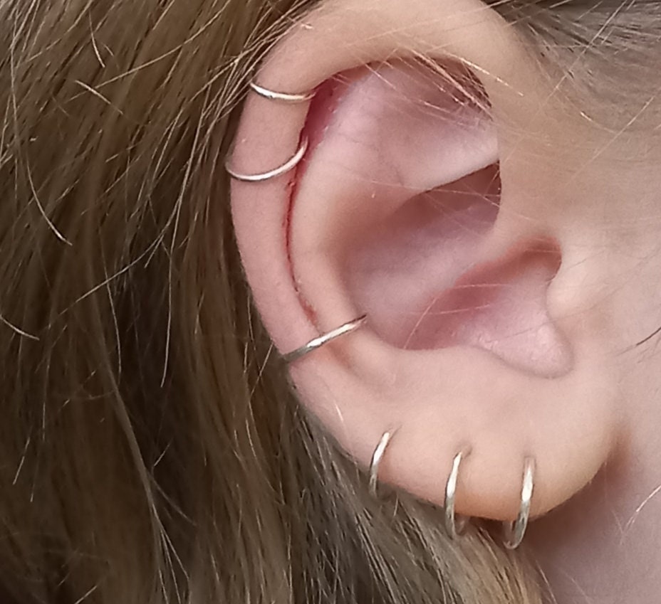 Conch Earring Hoop, Conch Piercing Jewelry, for a Pierced Ear and