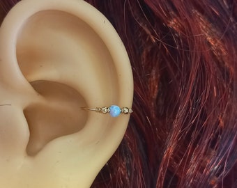 Opal Conch Earring Hoop, Hoop for Conch Piercing - Etsy