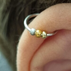 Sterling silver hoop earring , Cartilage hoop earring, Helix earring hoop, Lobe upper lobe Tragus rook daith snug anti tragus piercing