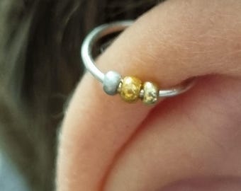 Örhänge i sterlingsilver, broskörhänge, helixörhänge, övre lob, tragus rook, daith, anti-tragus piercing